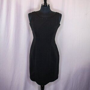 Sheri Martin New York Dress Sleeveless Cocktail Shift Dress Black Size 8